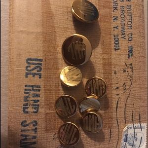 Vintage Monogrammed buttons single breasted blazer